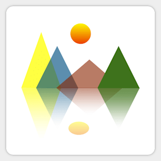 sun and mountains Sticker